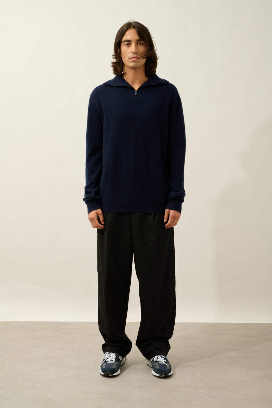 Jersey de cuello camionero Noemie - Azul marino - Hombre
