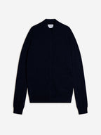 High-Neck Zip-Up Cardigan - Lilou - Caviar