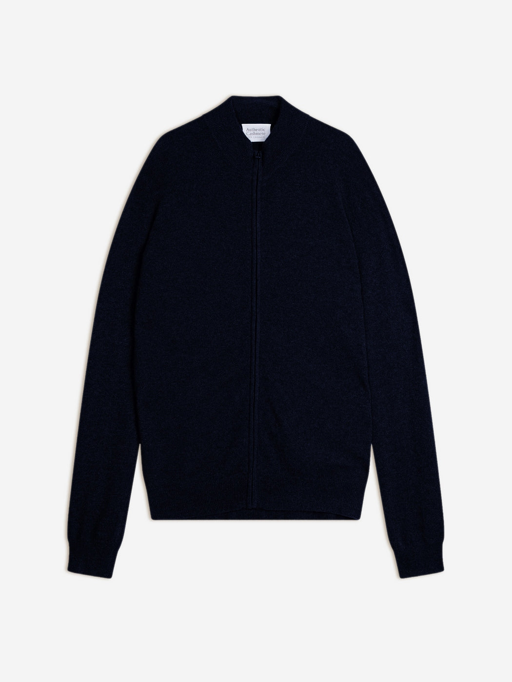 High-Neck Zip-Up Cardigan - Lilou - Caviar
