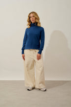 Jersey de cuello alto - Cassy - Océano jaspeado