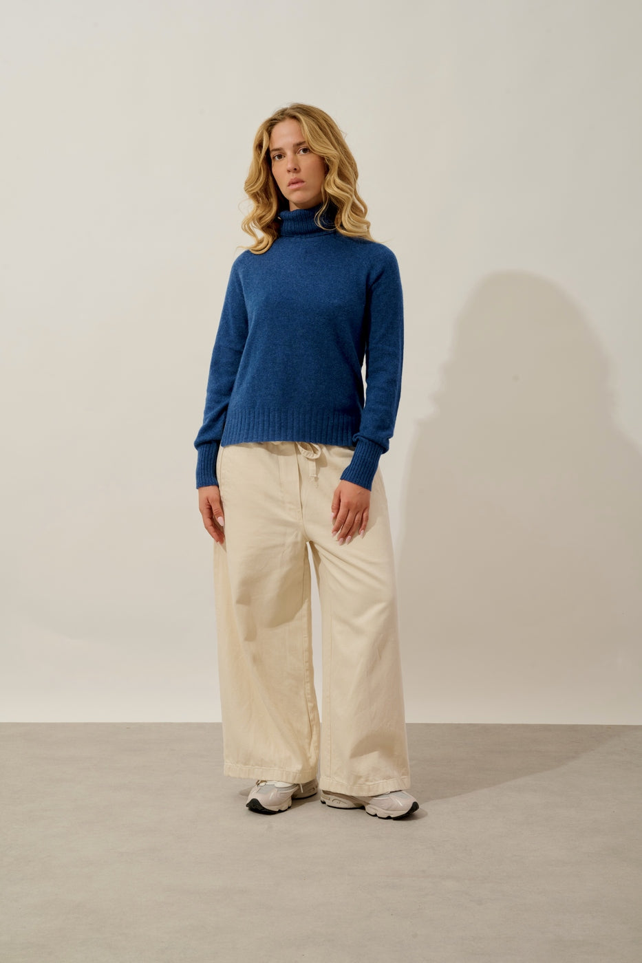 Jersey de cuello alto - Cassy - Océano jaspeado