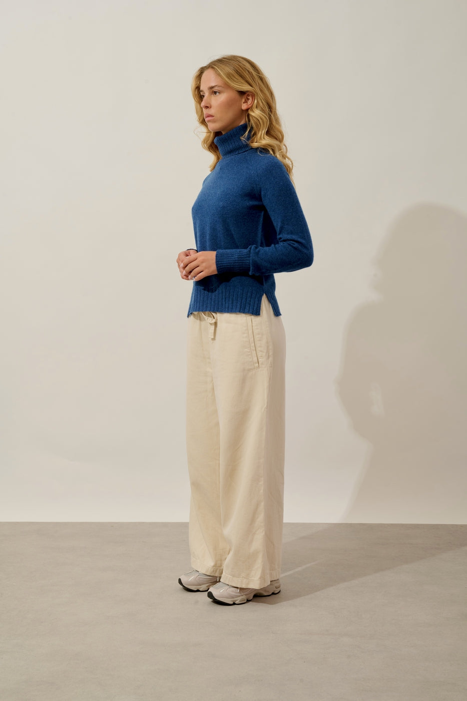 Jersey de cuello alto - Cassy - Océano jaspeado