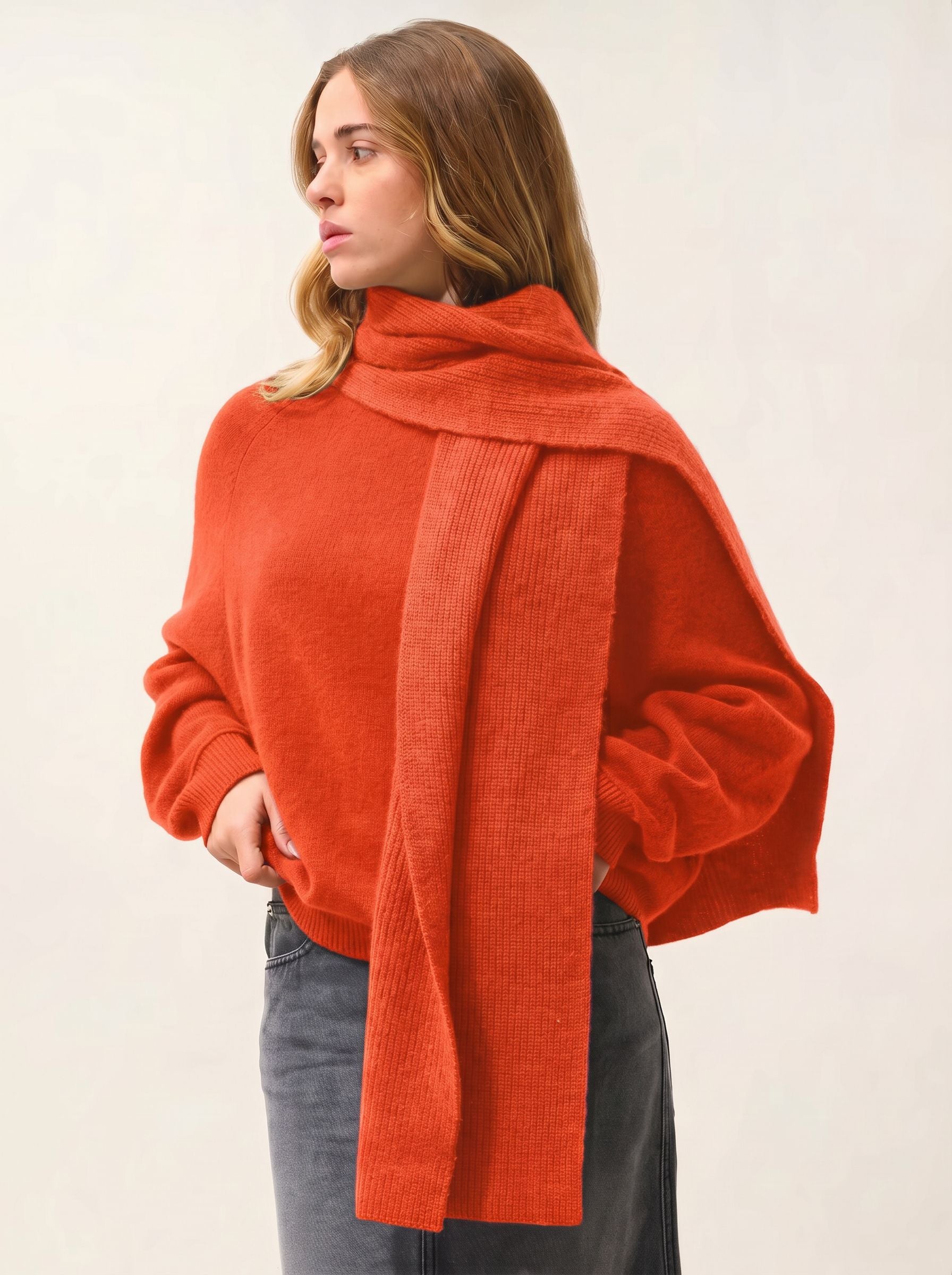 4-Ply Apolline Scarf - Orange - Acc
