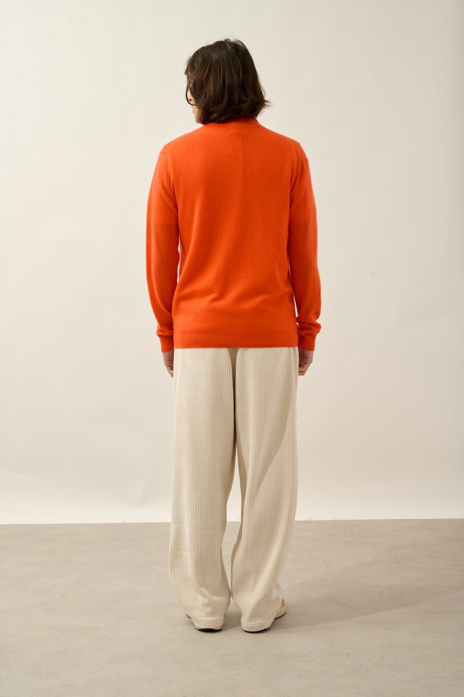Cárdigan con cremallera y cuello alto - Albaron - Naranja