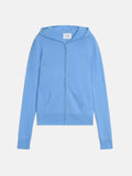 Colombis Zip-Up Hooded Cardigan - Baby Blue - Women