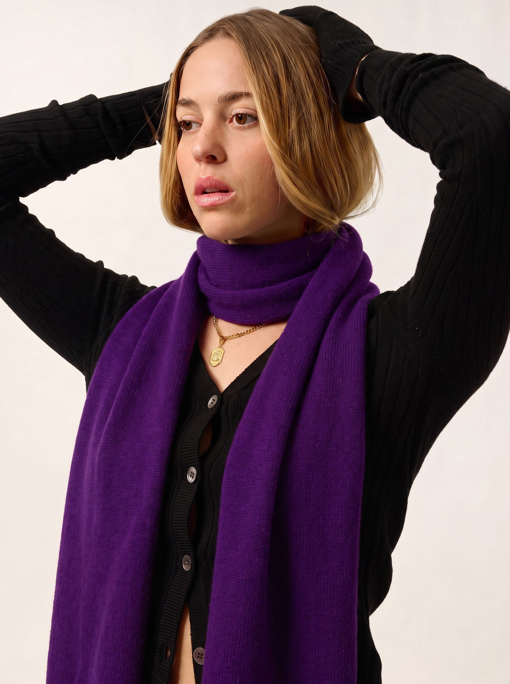 Apolline 4-Ply Scarf - Purple - Acc