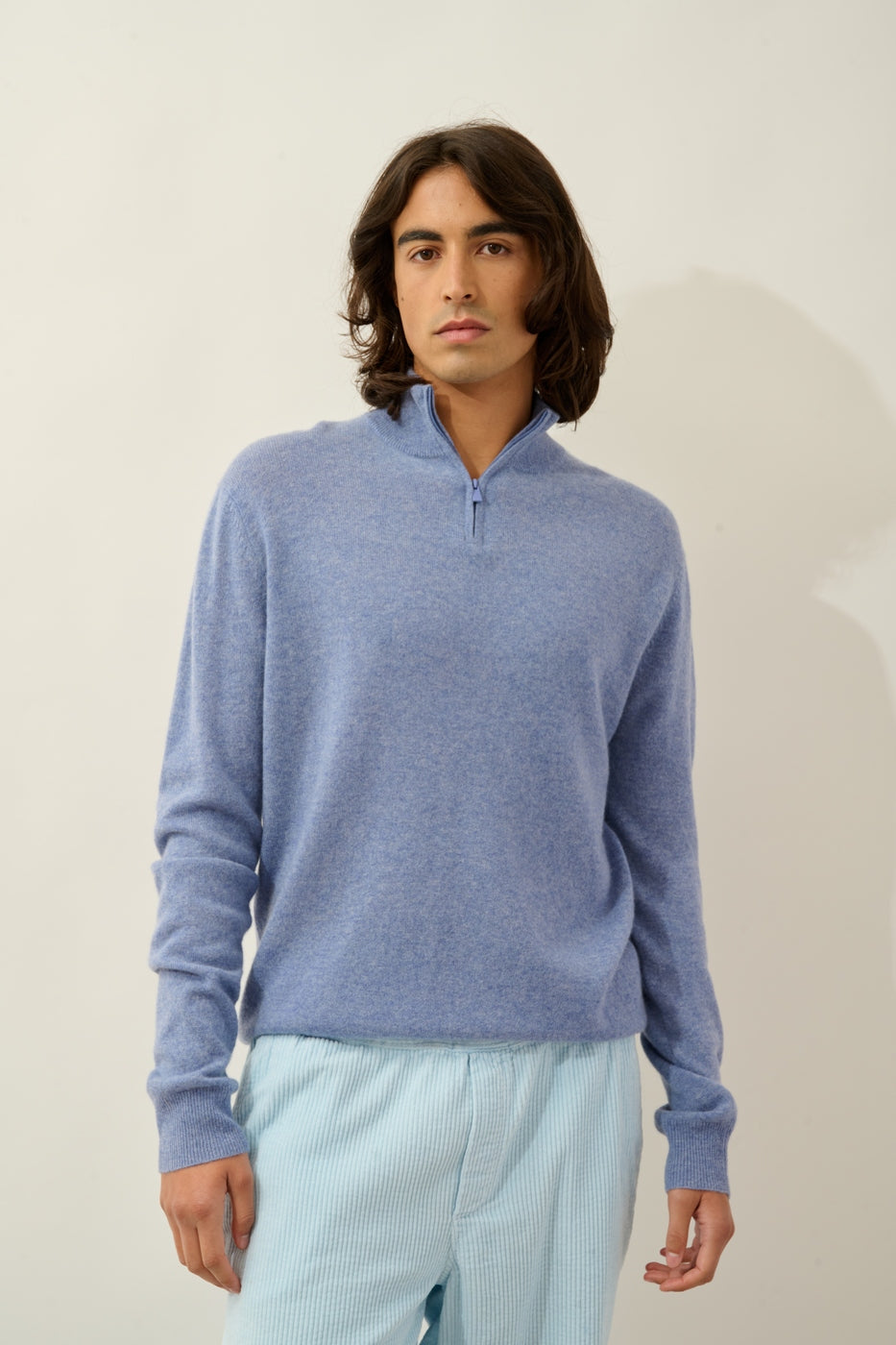 Half-Zip Jumper - Ambin - Heather Sky