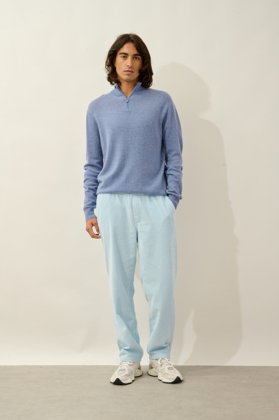 Half-Zip Jumper - Ambin - Heather Sky