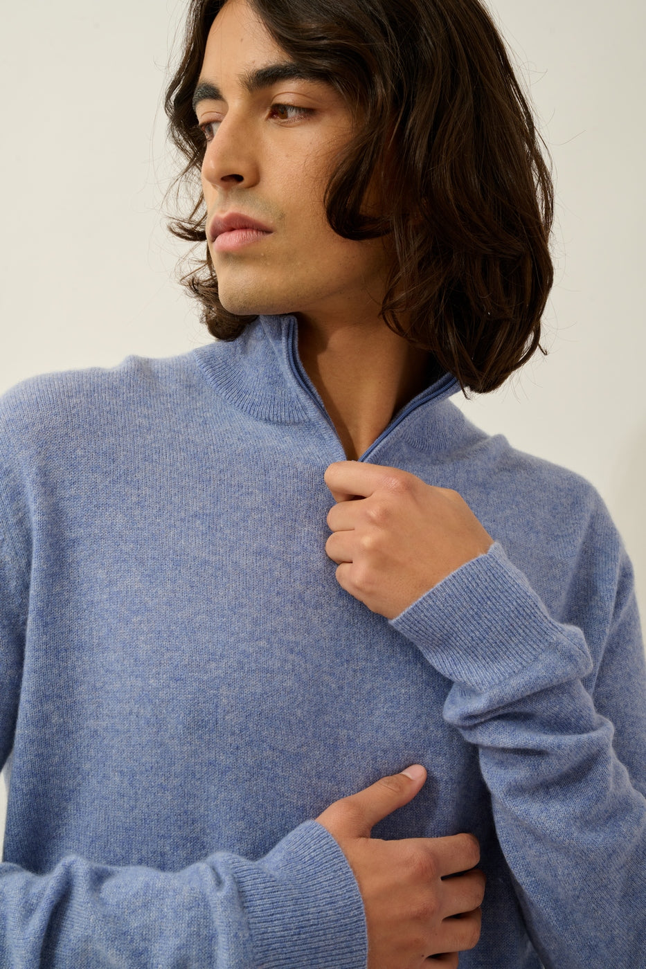 Half-Zip Jumper - Ambin - Heather Sky