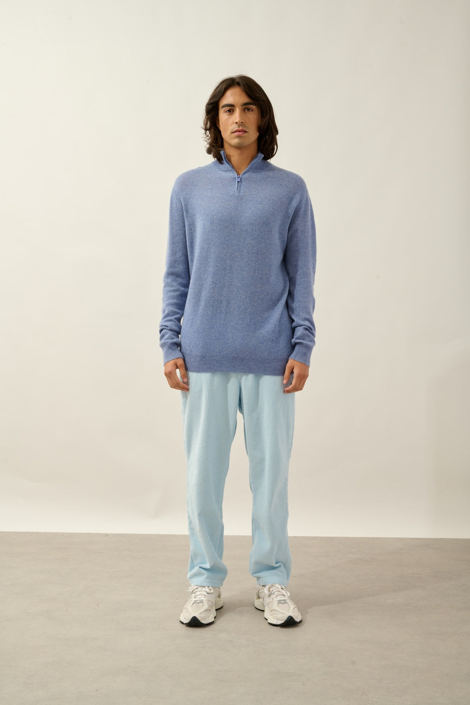 Half-Zip Jumper - Ambin - Heather Sky