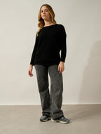 Pull Col Rond Sigrid - Noir