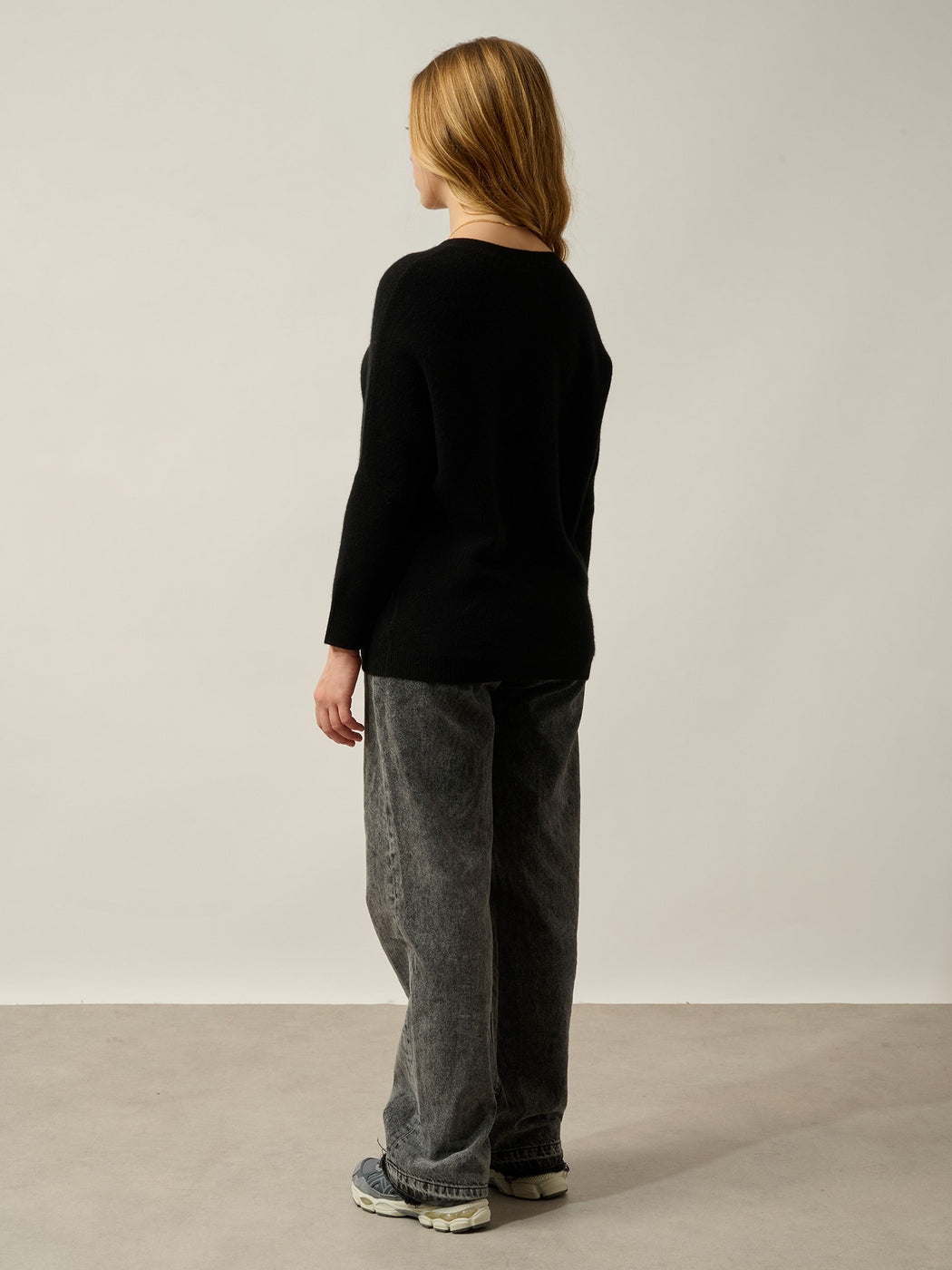 Pull Col Rond Sigrid - Noir