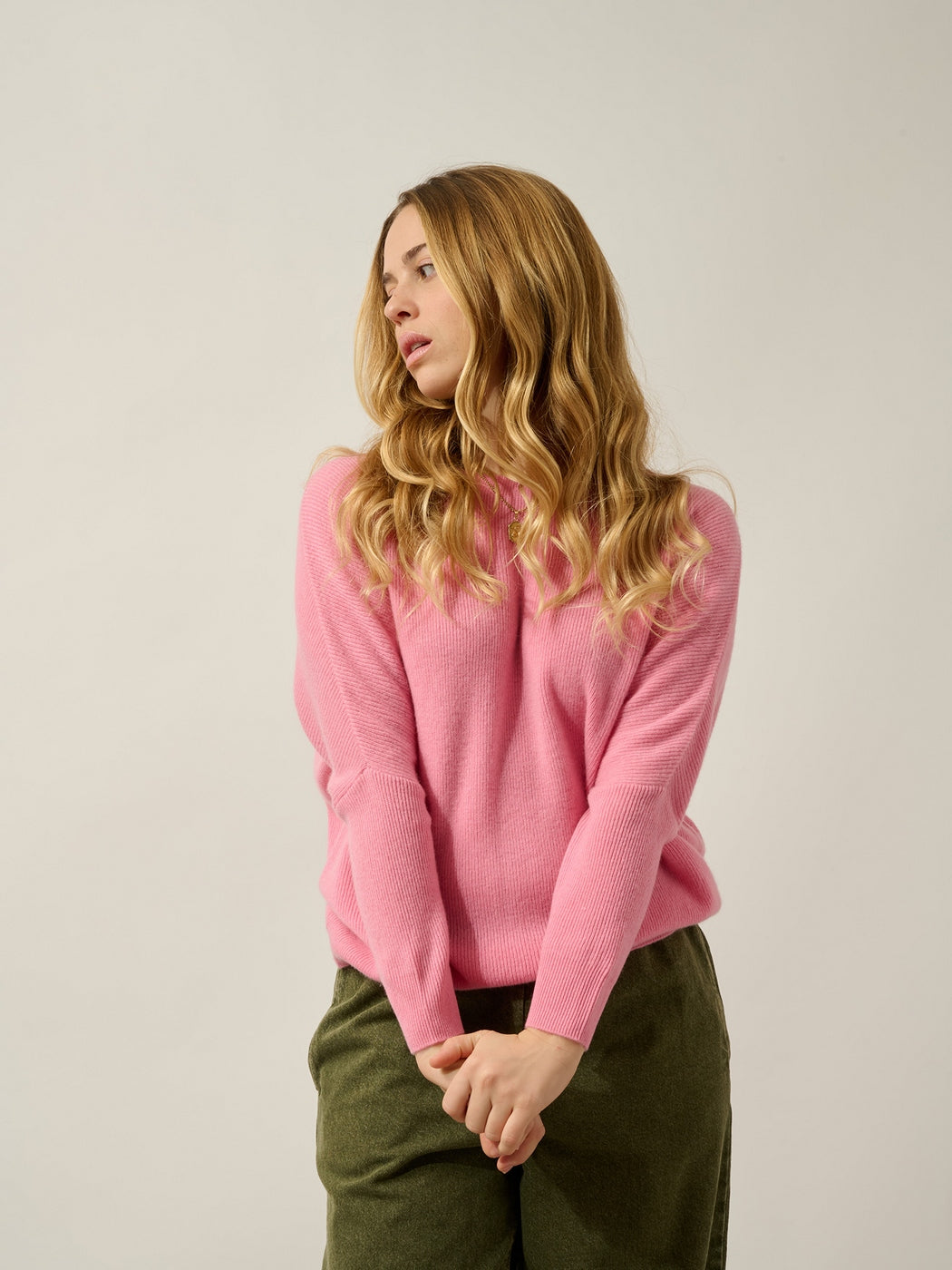 Maglione Girocollo Karin - Rosa Malabar