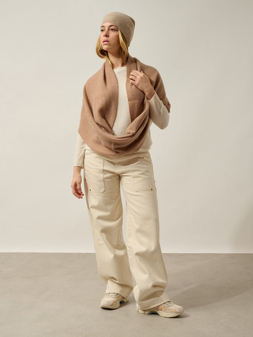 Andrea Beanie - Light Camel Marl