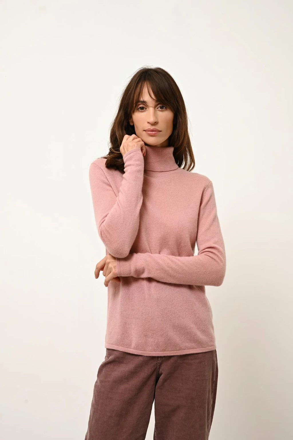 Pull Col Roulé - Ava - Bois De Rose