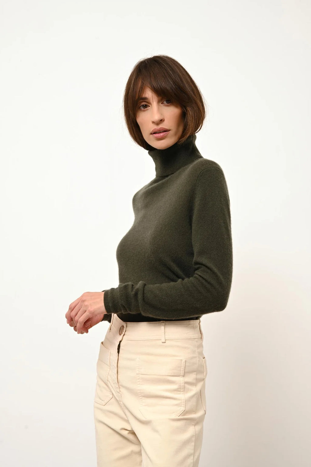 Jersey de Cuello Vuelto - Ava - Caqui