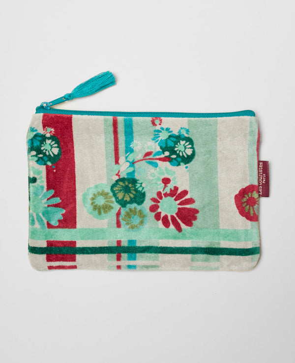 Pochette Moyenne Velours - Dundee sauge