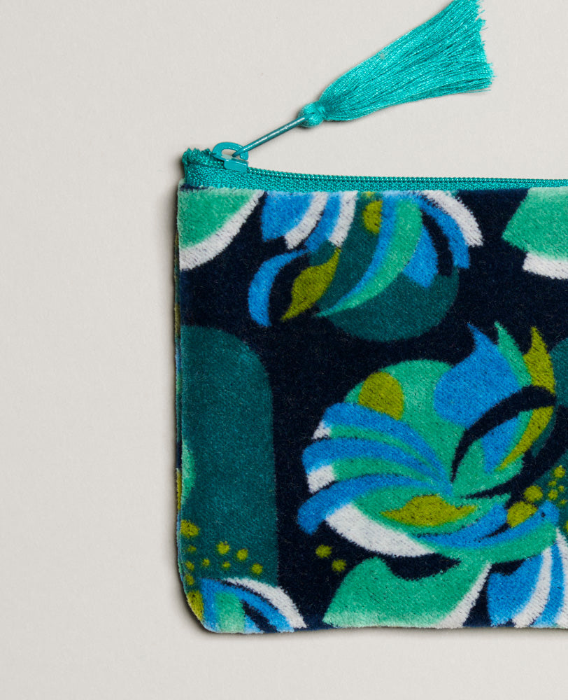 Bolso pequeño de terciopelo - Split navy
