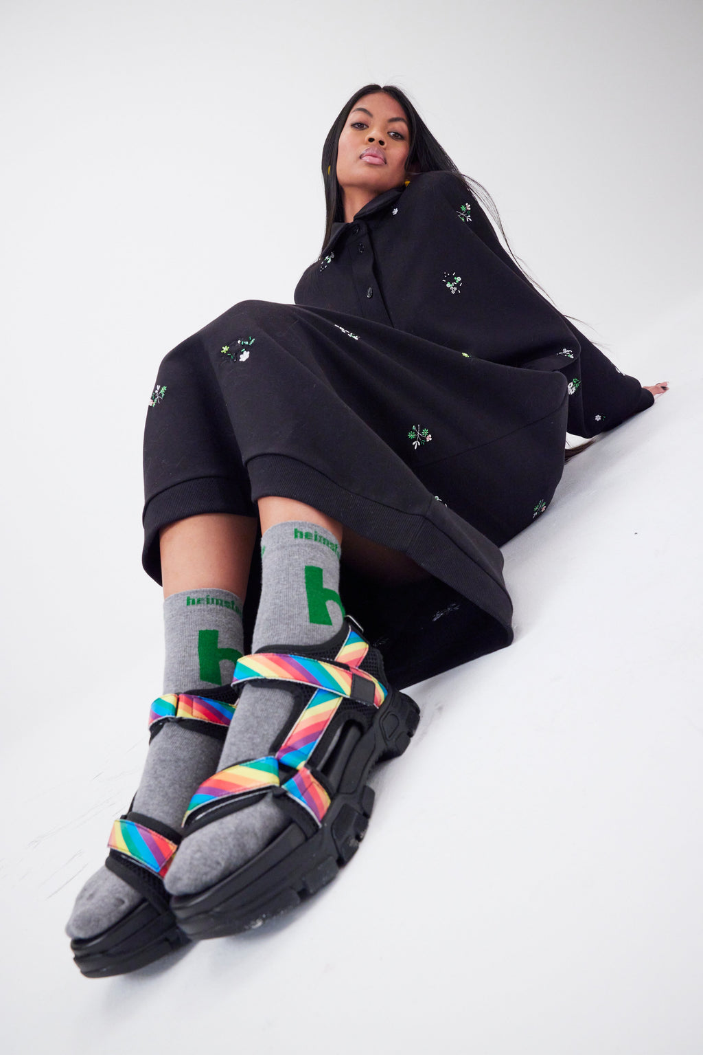 Travis Sandals In Rainbow Leather