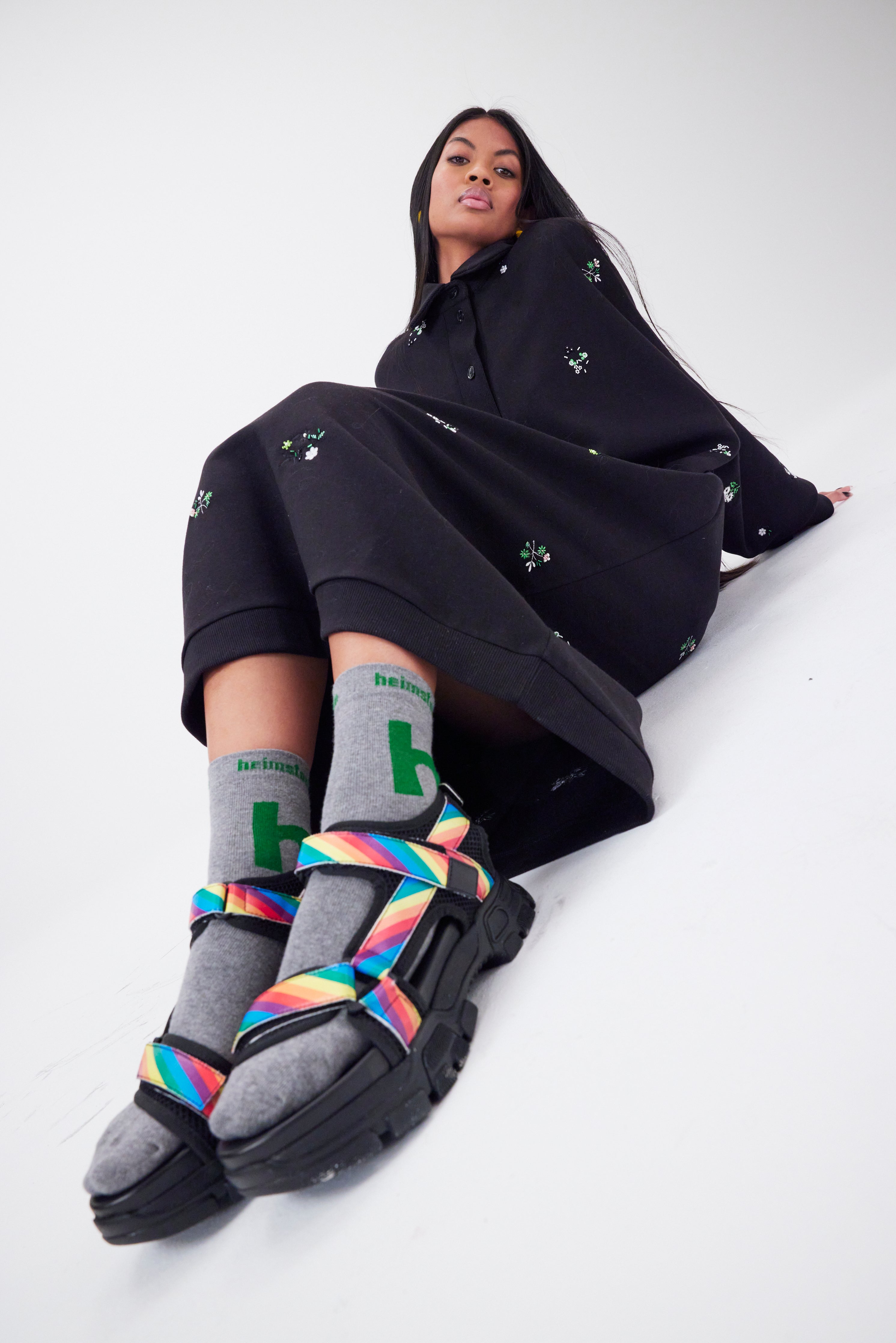 Travis Sandals In Rainbow Leather