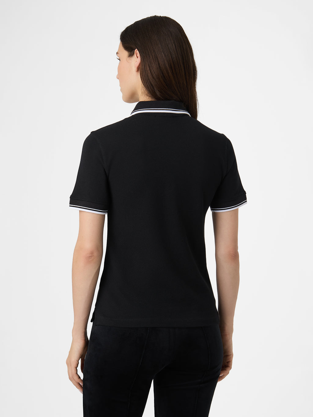 Slim Tipped Polo Shirt - Black