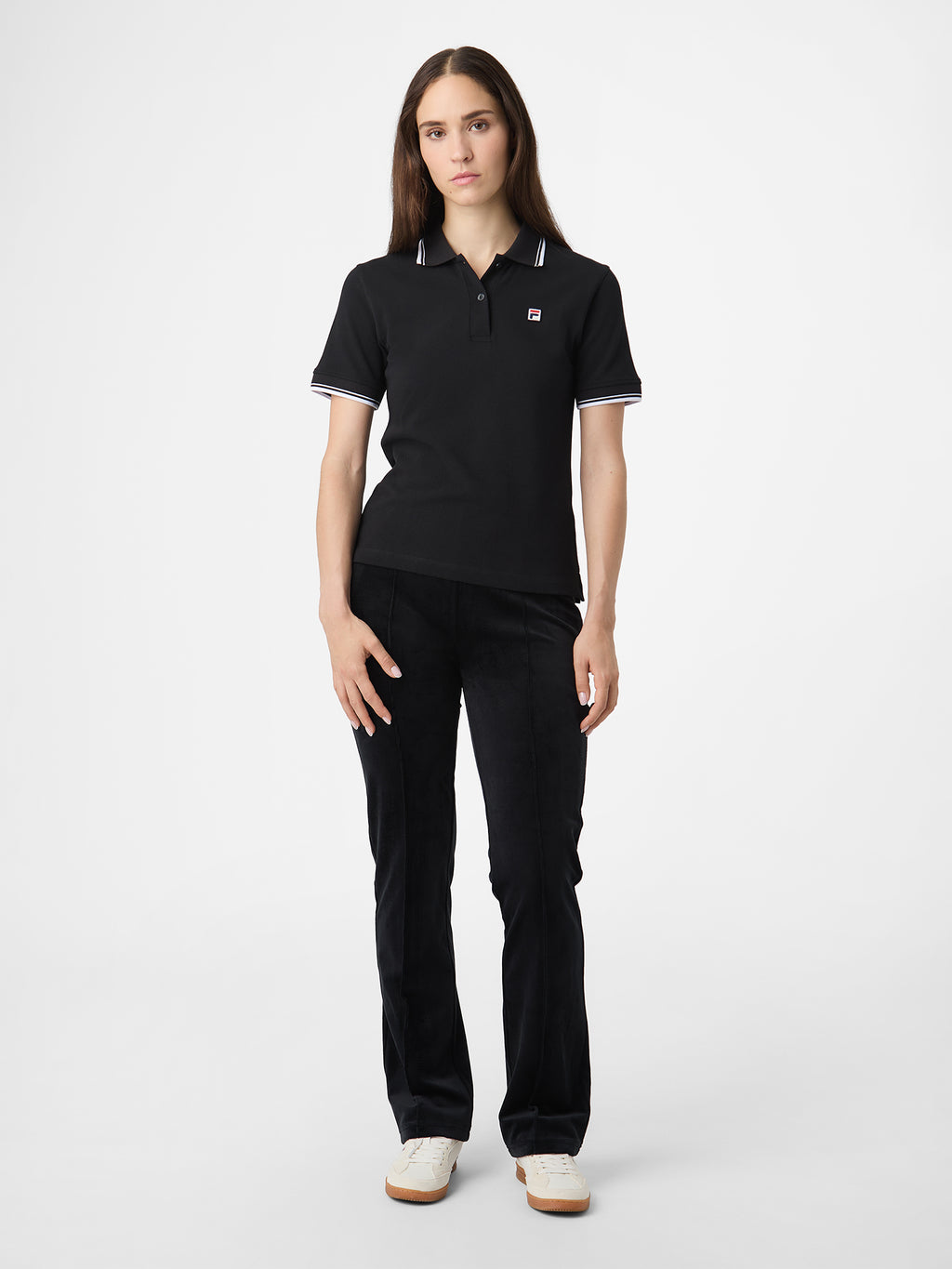 Slim Tipped Polo Shirt - Black