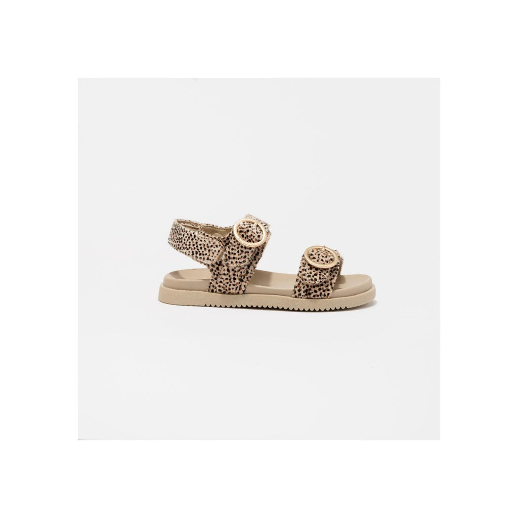 Sandalias Azura Beige-Puntos-Pelo De Poni