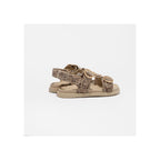 Sandalias Azura Beige-Puntos-Pelo De Poni