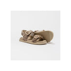 Sandalias Azura Beige-Puntos-Pelo De Poni