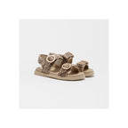 Sandalias Azura Beige-Puntos-Pelo De Poni