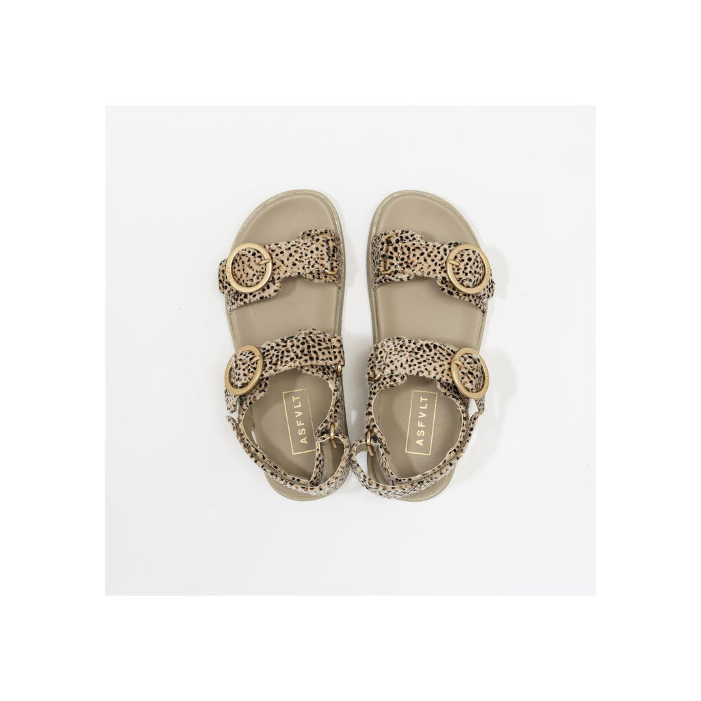 Sandalias Azura Beige-Puntos-Pelo De Poni