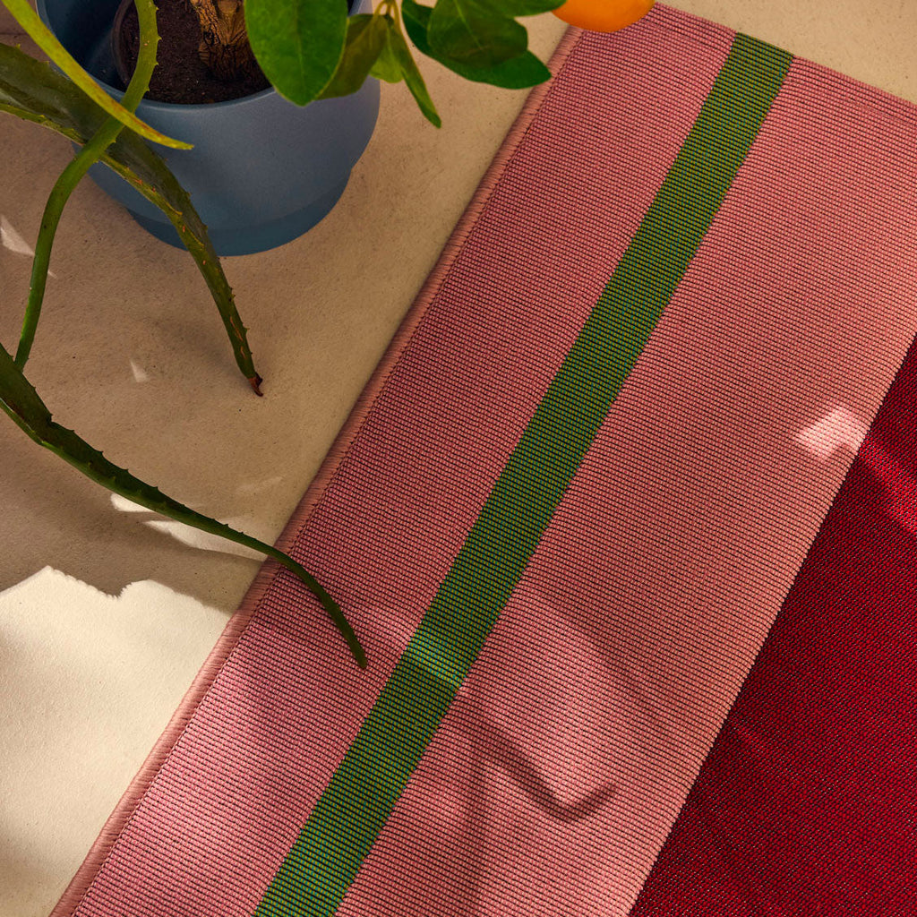 Azur - Tapis D'Extérieur - Polypropylène/Polyester - Rose