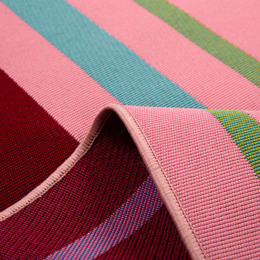 Azur - Tapis D'Extérieur - Polypropylène/Polyester - Rose