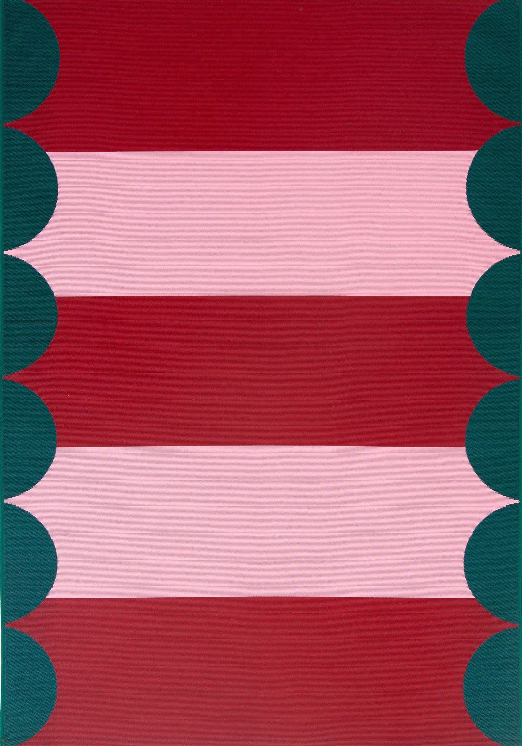 Azur - Alfombra de exterior - Polipropileno/Poliéster - Rojo