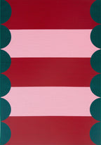 Azur - Alfombra de exterior - Polipropileno/Poliéster - Rojo