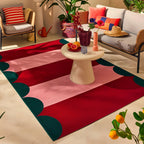 Azur - Alfombra de exterior - Polipropileno/Poliéster - Rojo