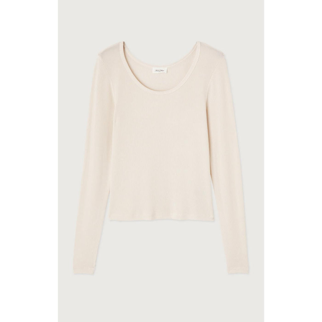 T-Shirt Col Bateau - Creme - Femme