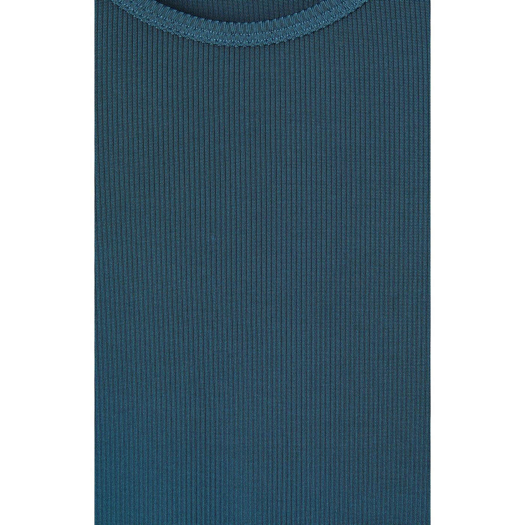Boat-Neck T-Shirt - Petrol Blue - Women