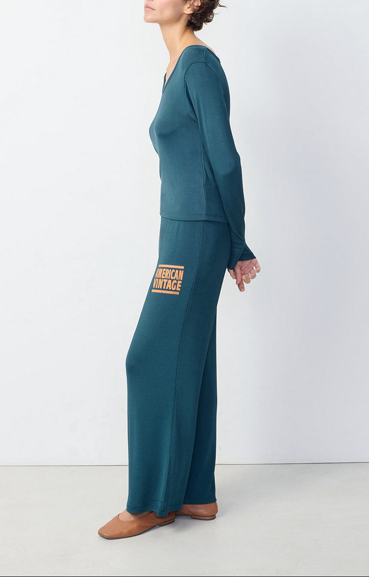 Wide-Leg Jogger - Petrol - Women