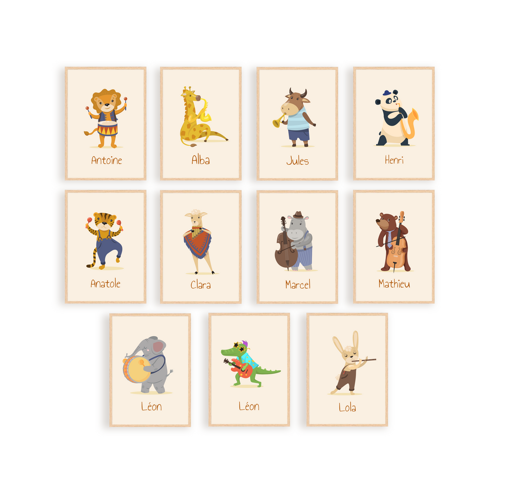 Personalized Posters - Musicians Animals