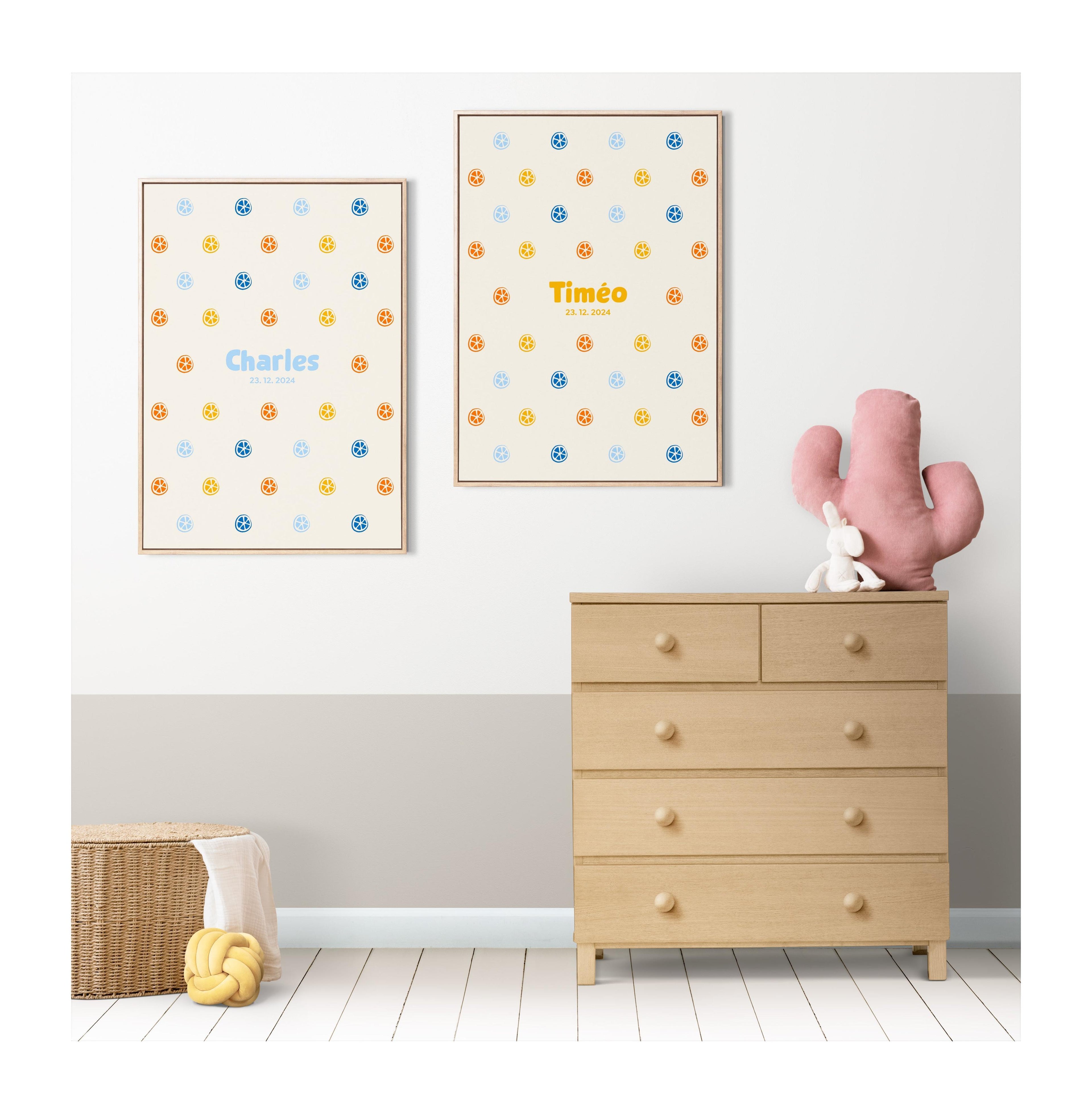 Personalized Posters - Lemons Pattern