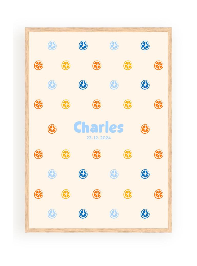 Personalized Posters - Lemons Pattern