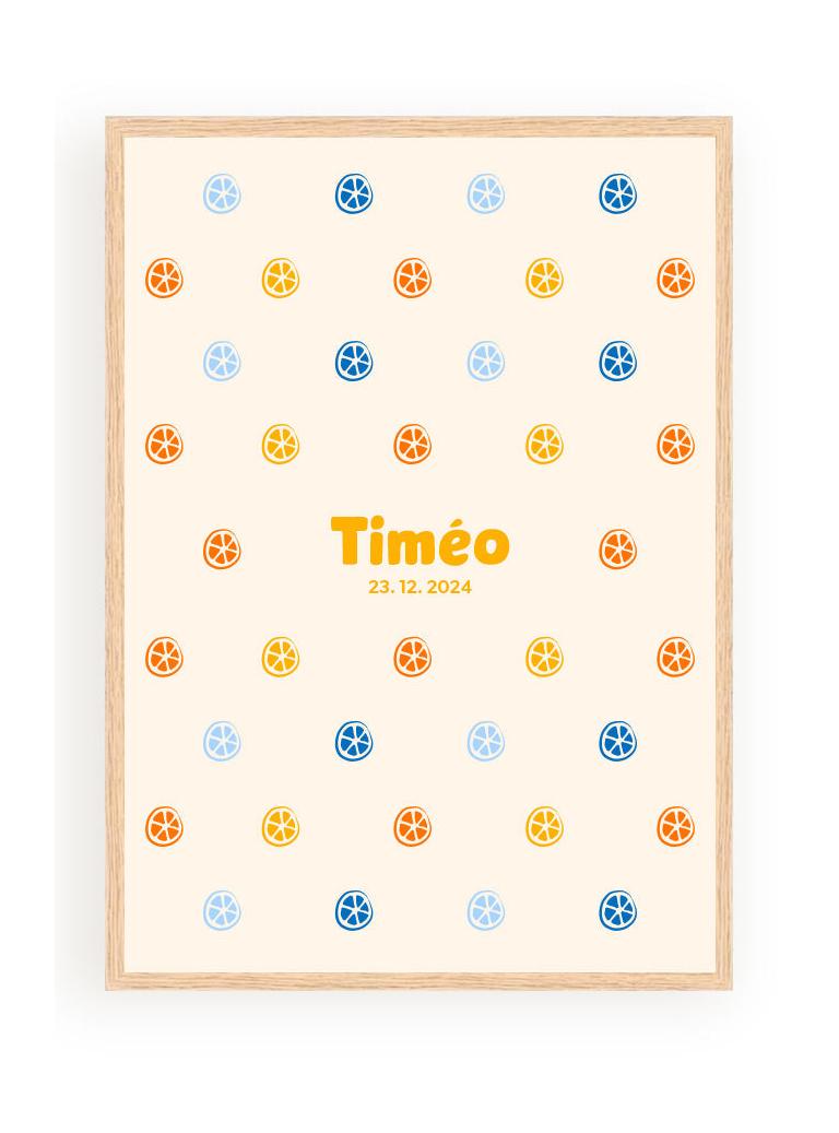 Personalized Posters - Lemons Pattern