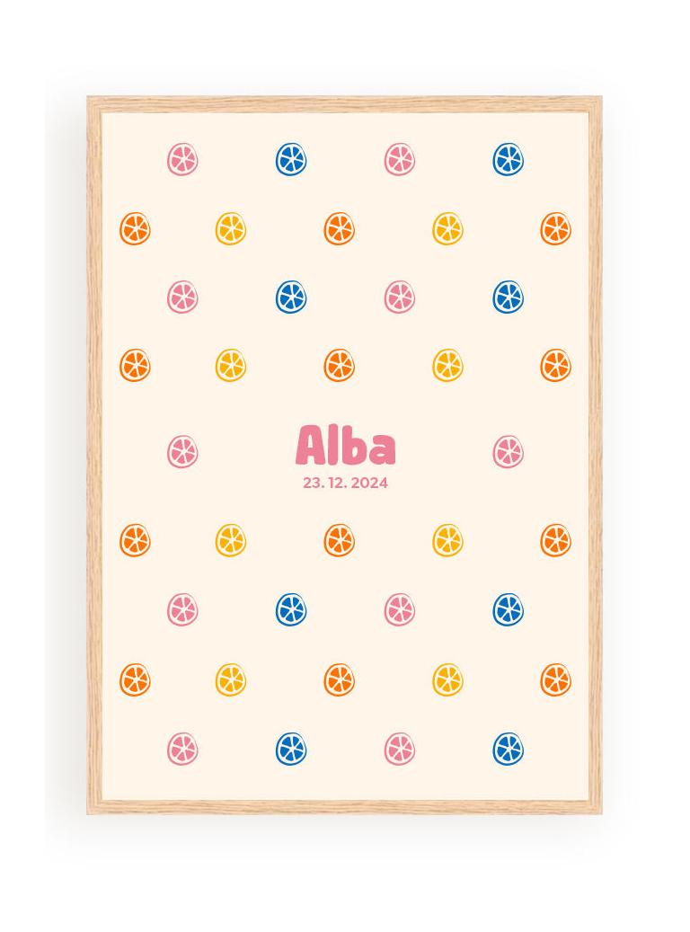 Personalized Posters - Lemons Pattern