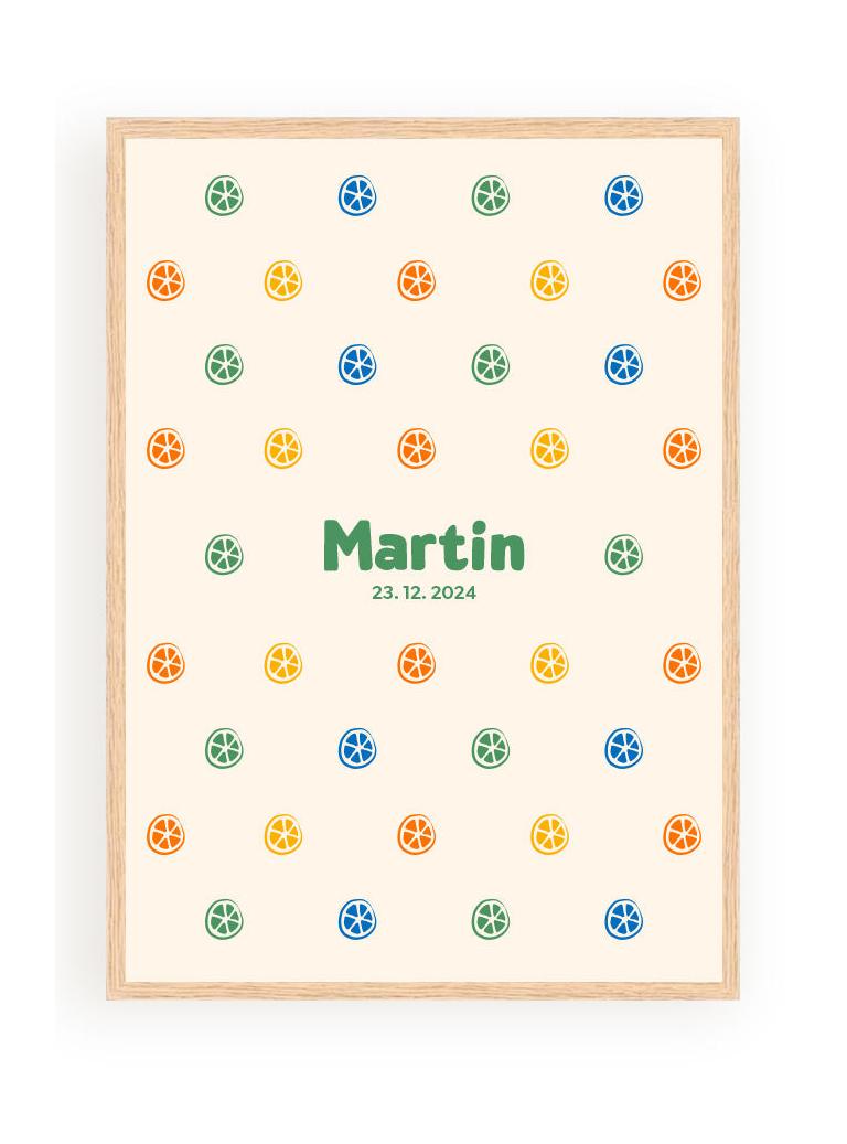 Personalized Posters - Lemons Pattern