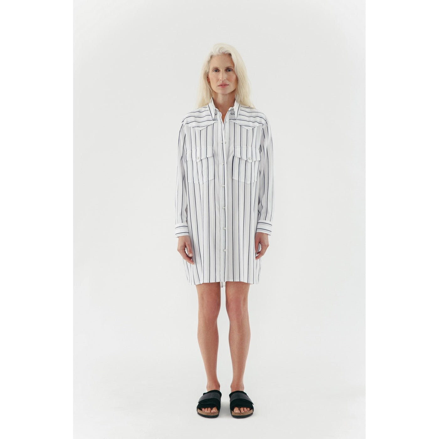 Vestido Akai - Rayas Blancas