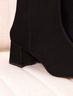 Albane Heeled Ankle Boots - Black Velvet - Women