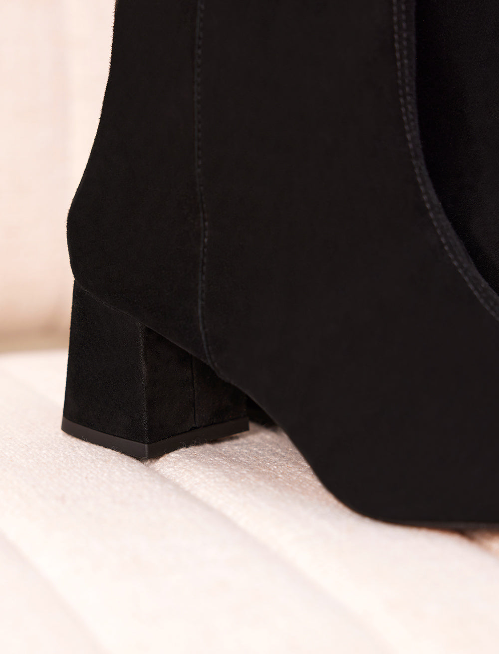 Albane Heeled Ankle Boots - Black Velvet - Women
