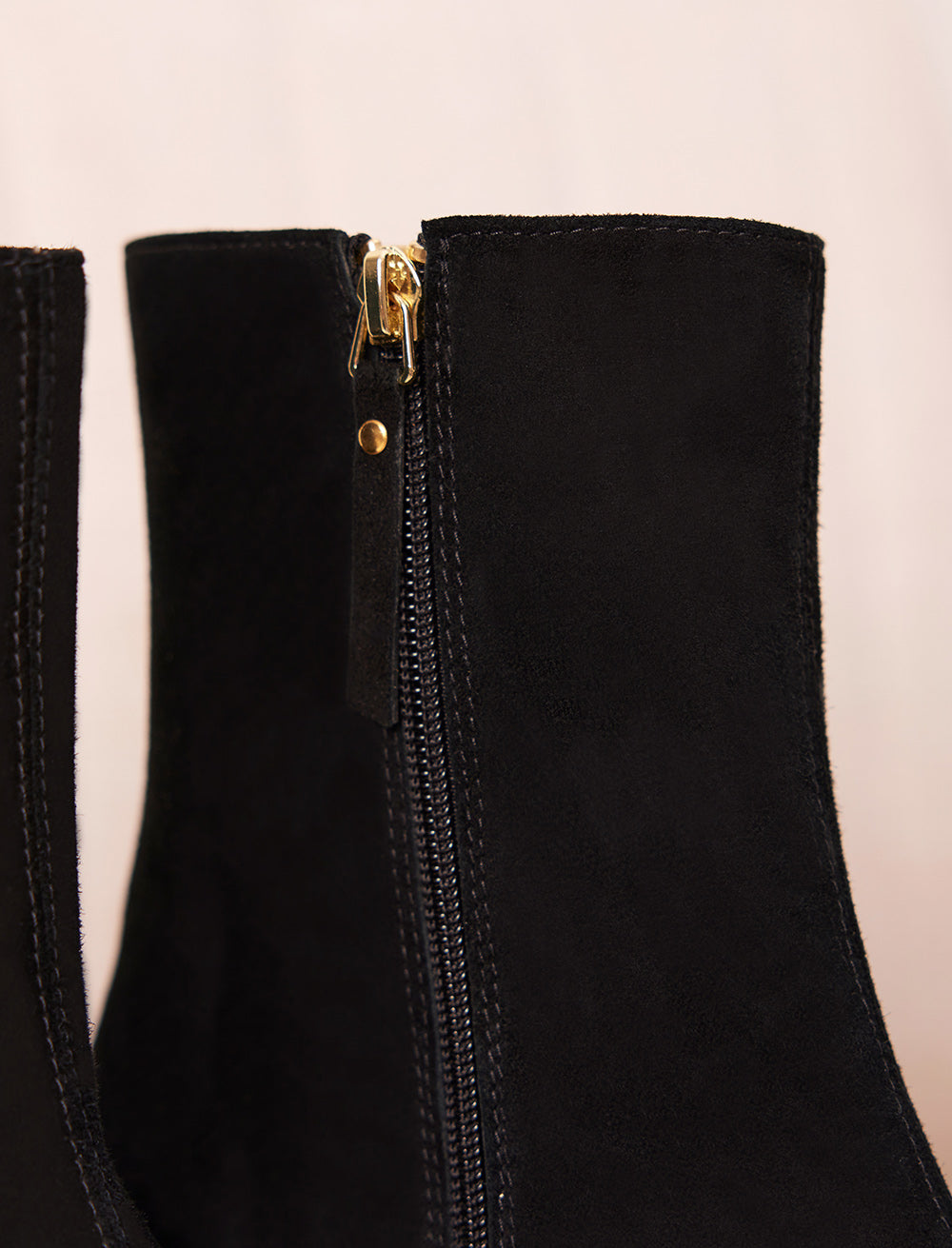 Albane Heeled Ankle Boots - Black Velvet - Women