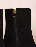 Albane Heeled Ankle Boots - Black Velvet - Women